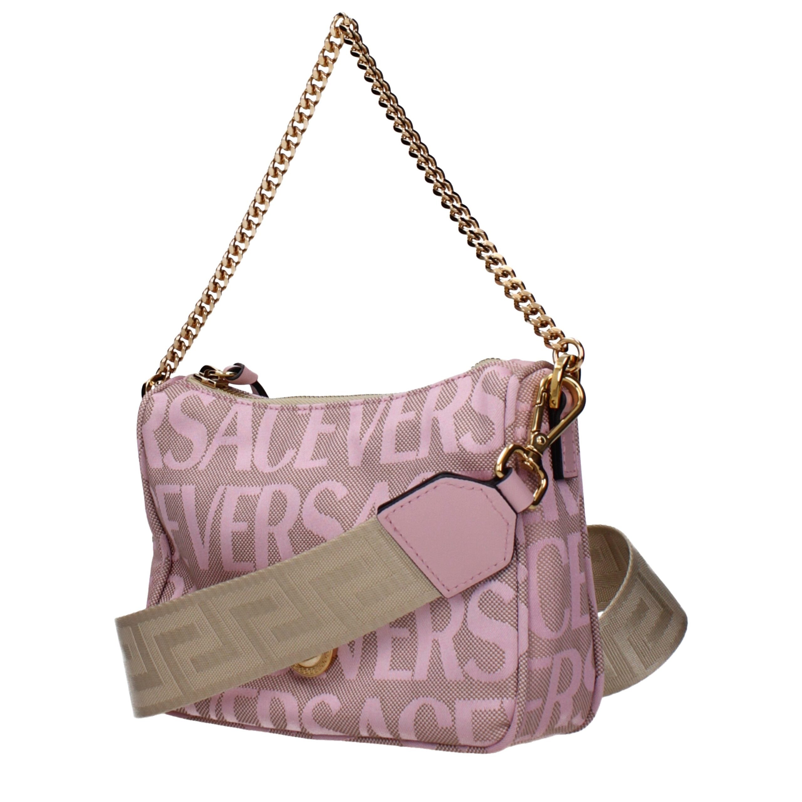Versace Rosa Stoffhandtaschen
