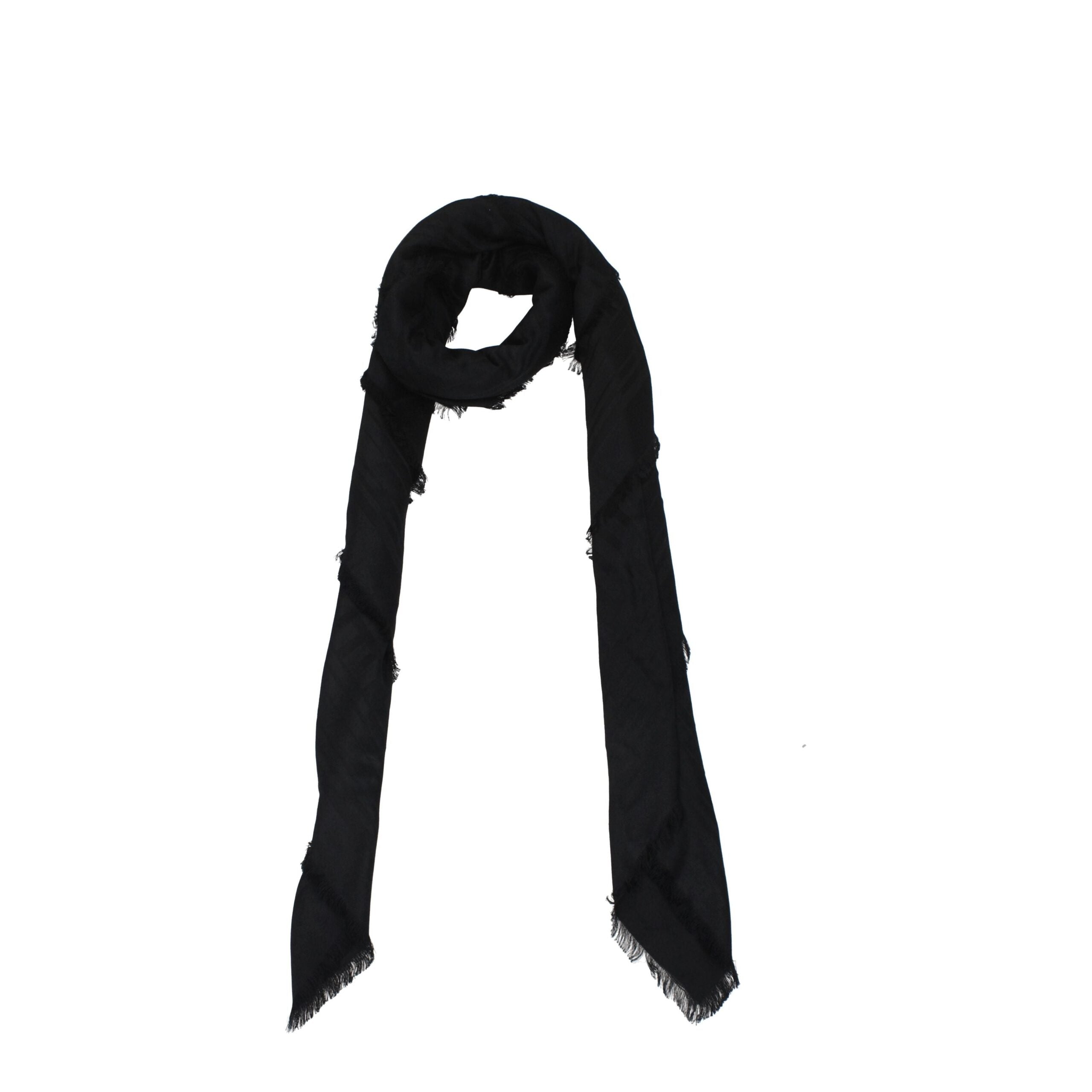 Balmain Schwarze Viskose Foulards