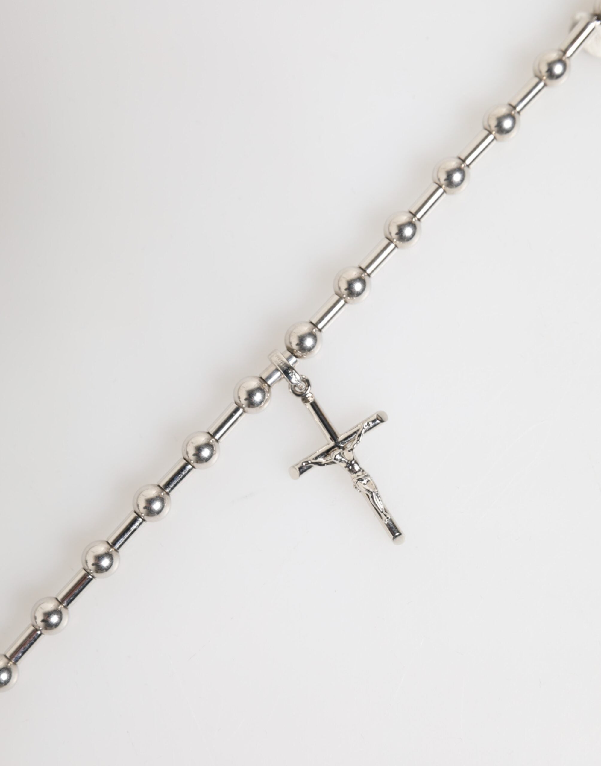 Dolce & Gabbana Silber-Ton Messing Kette religiösen Kreuz Anhänger Halskette