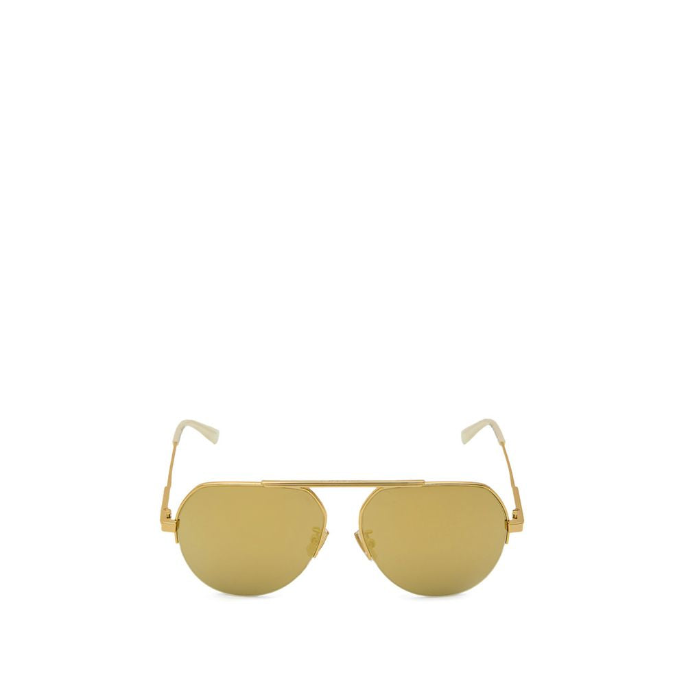 Bottega Veneta Goldmetall-Sonnenbrille