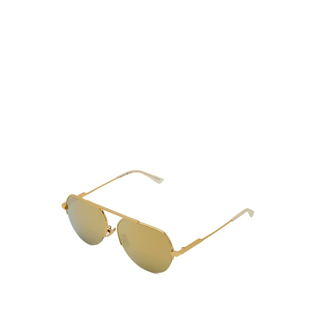 Bottega Veneta Goldmetall-Sonnenbrille